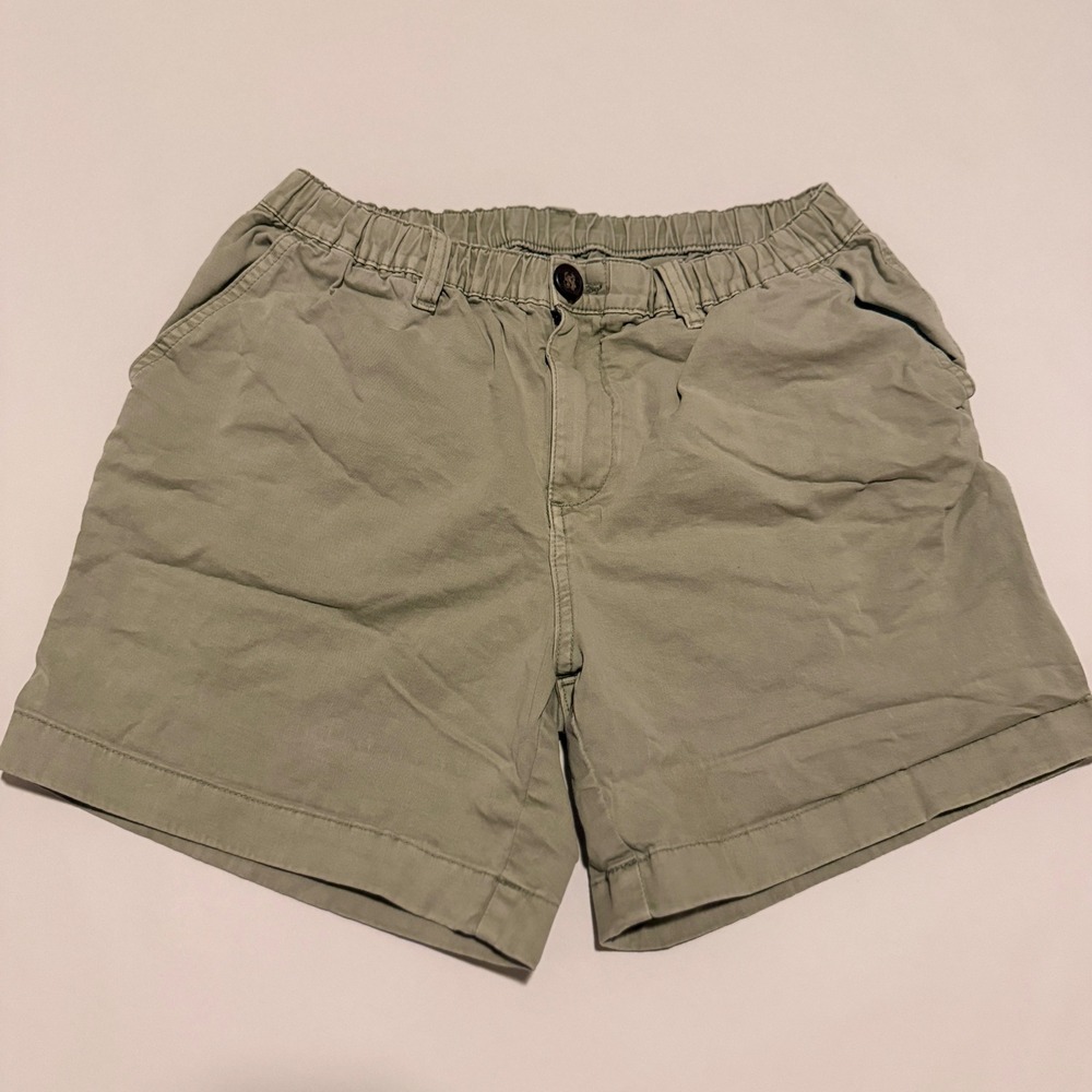 Chubbies Shorts Men Small Sage Green 5.5" Inseam Elastic Waist Regular Fit
